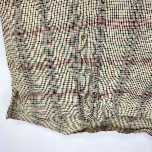 Gavial レーヨン オンブレチェック オープンカラーシャツ メンズ JPN:L